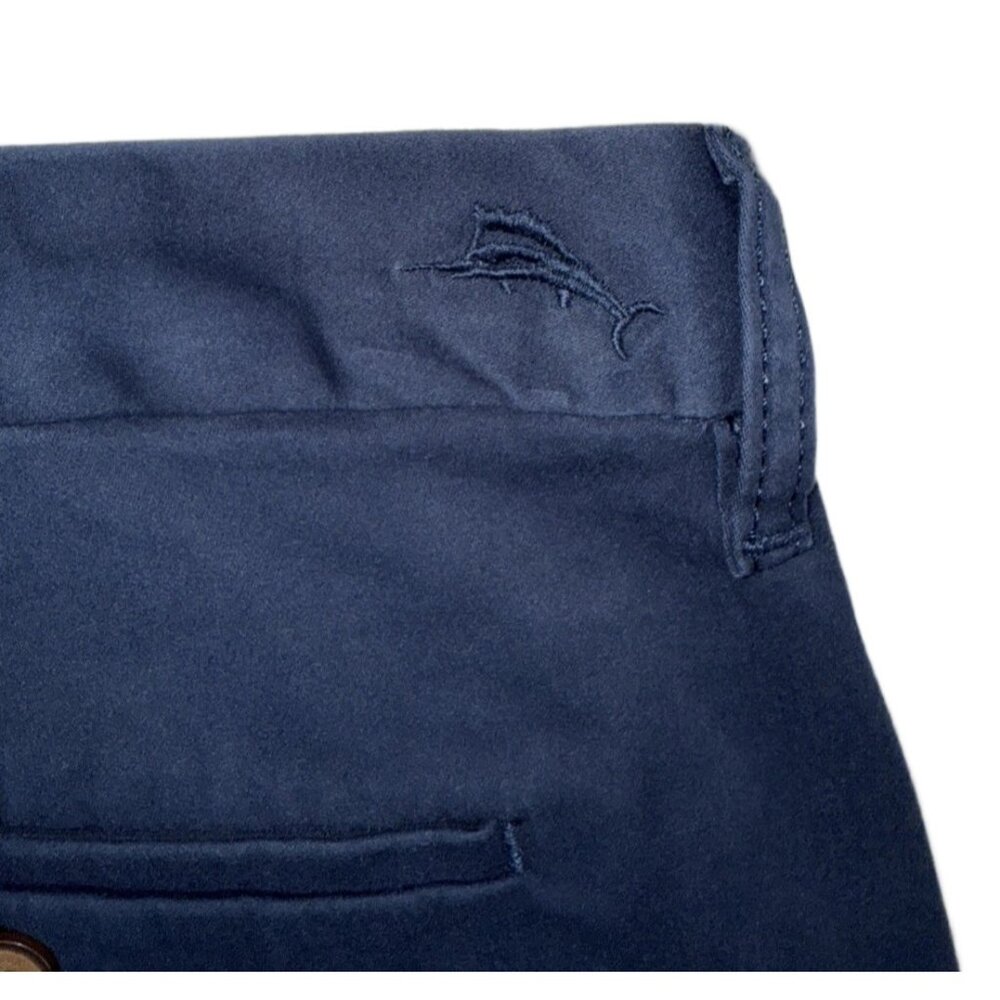 Tommy Bahama Boracay Flat Front Chino Pants Mens 32 x 32 Maritime Navy Blue - Picture 8 of 12